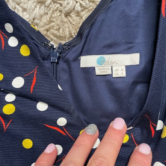 Boden Top Polka Dots V-Neck Cotton - Picture 11 of 14